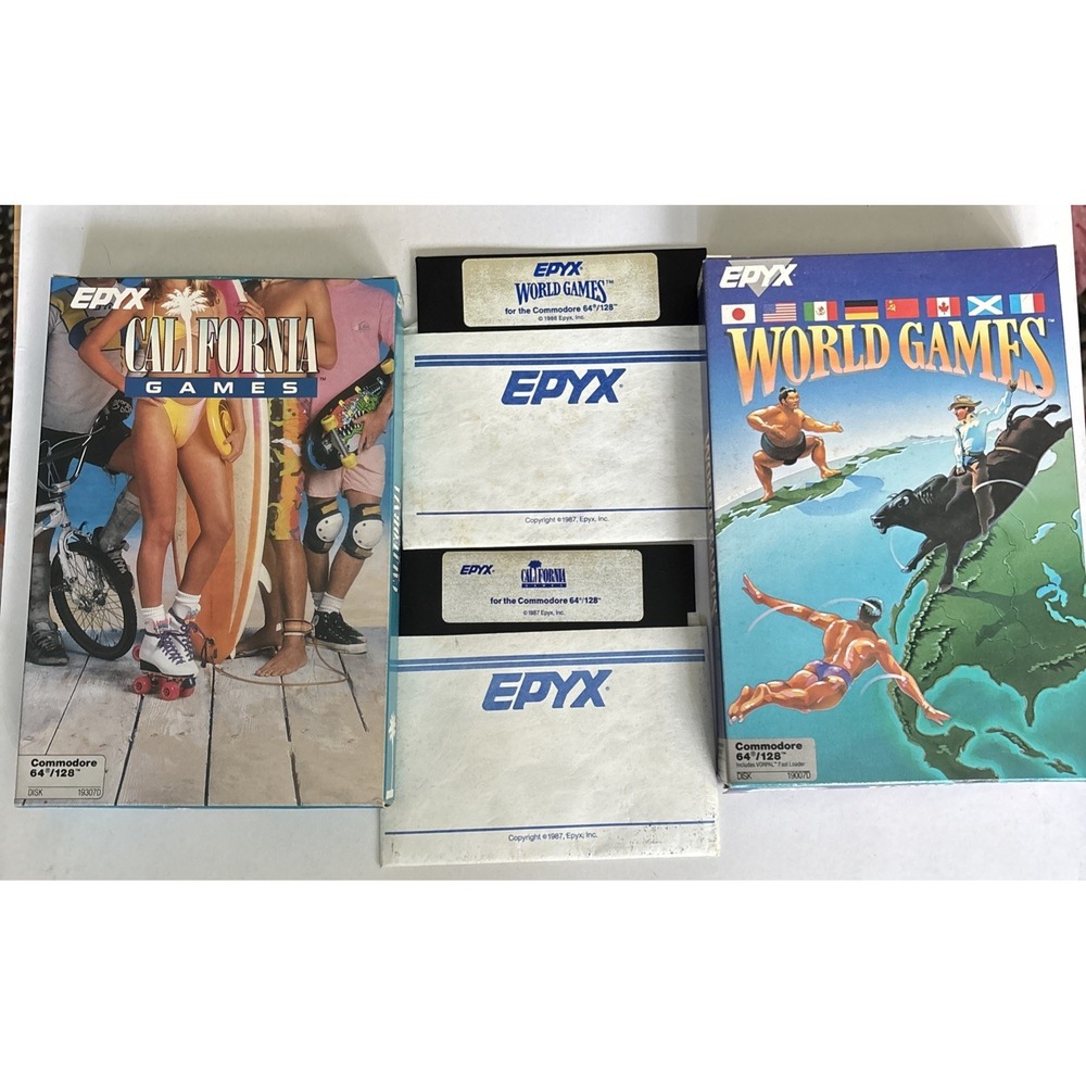 California Games (IBM PC, EPYX, 1987) Vintage Computer Game 3.5‎ Inch Floppy